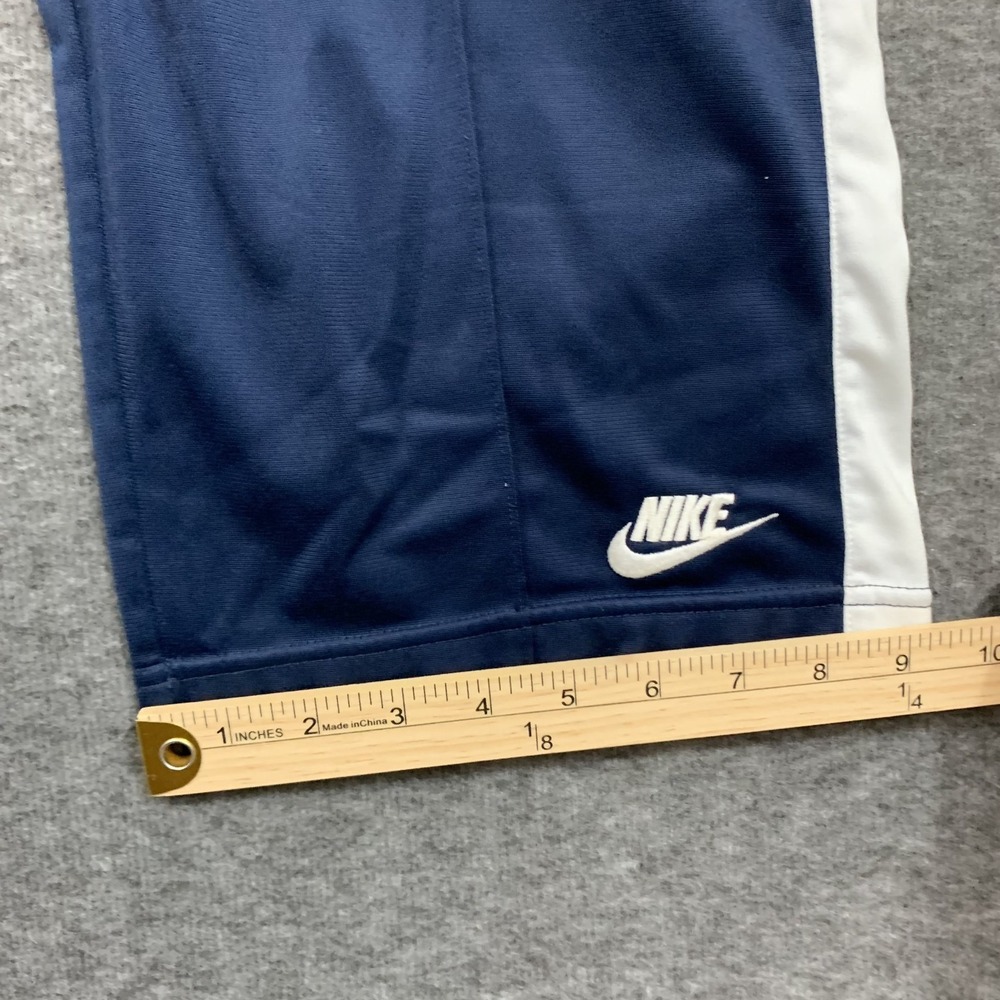 VTG Y2K Nike Track Pants Men's Large Blue White Stripe Embroidered Baggy Loose - Picture 15 of 15